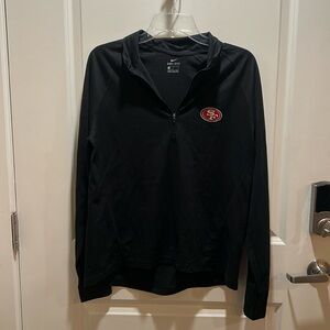 Black San Francisco 49ers half zip